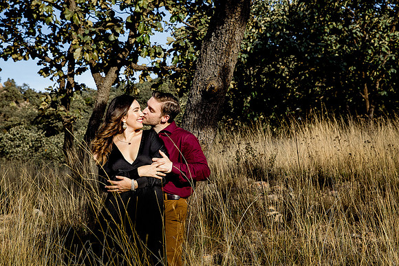 sesión de fotos en bosque