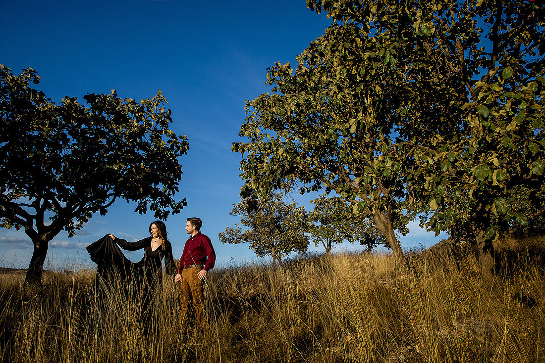 sesión de fotos en bosque
